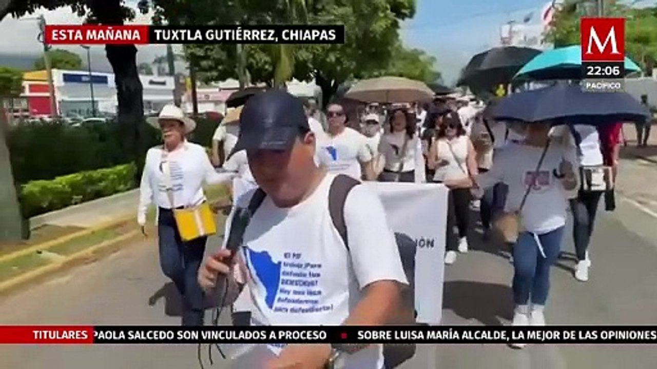 Trabajadores del Poder Judicial protestan contra la reforma al Poder Judicial