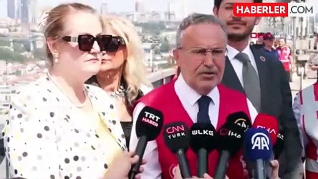 15 Temmuz Şehitler Köprüsü'ne Türk Bayrağı asıldı