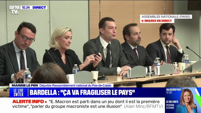 Ça n'est pas une défaite : Jordan Bardella évoque les résultats des législatives devant les nouveaux députés RN