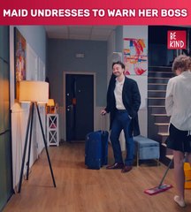 Maid undresses to warn her boss