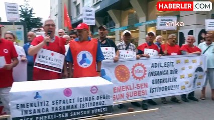 DİSK Emekli-Sen Samsun Şubesi Zam Protestosu