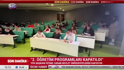 Devlet üniversitelerinde ikinci öğretim programları kaldırıldı