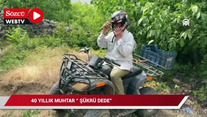 40 yıllık muhtar "Şükrü dede" köyün işlerine ATV'siyle yetişiyor