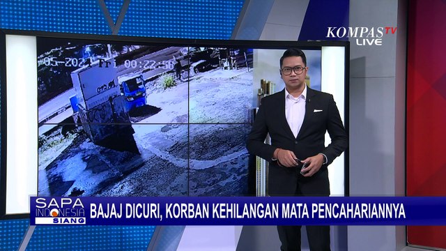 Terekam CCTV Pencurian Bajaj di Jakarta Barat, Korban Kehilangan Pekerjaan