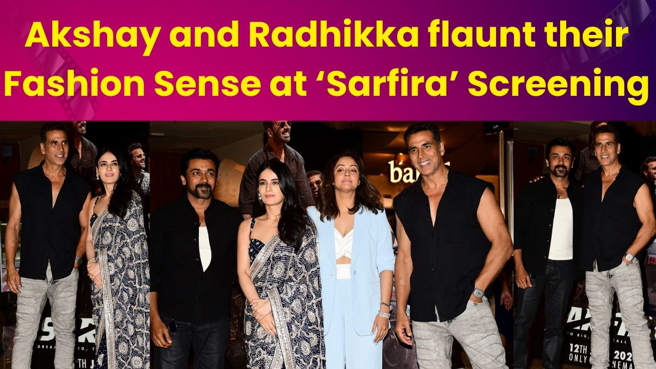 Akshay and Radhikka flaunt their fashion sense at ‘Sarfira’ Screening