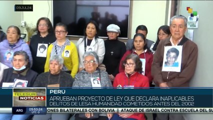 En Perú aprueban proyecto de ley que declara inaplicables delitos de lesa humanidad cometidos antes del 2002
