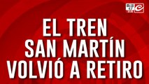 Accidente en Palermo: el Tren San Martín volvió a Retiro