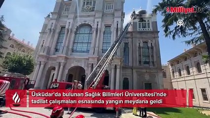 Sağlık Bilimleri Üniversitesi’nde yangın! Ekipler sevk edildi