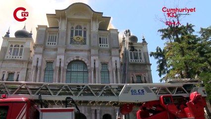 Üsküdar'daki Sağlık Bilimleri Üniversitesi'nde yangın Kubbe çöktü