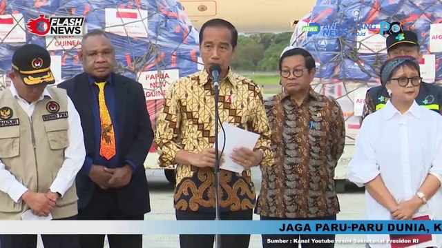 JOKOWI LEPAS BANTUAN KEMANUSIAAN KE PAPUA NUGINI DAN AFGHANISTAN RP 35,5 MILIAR
