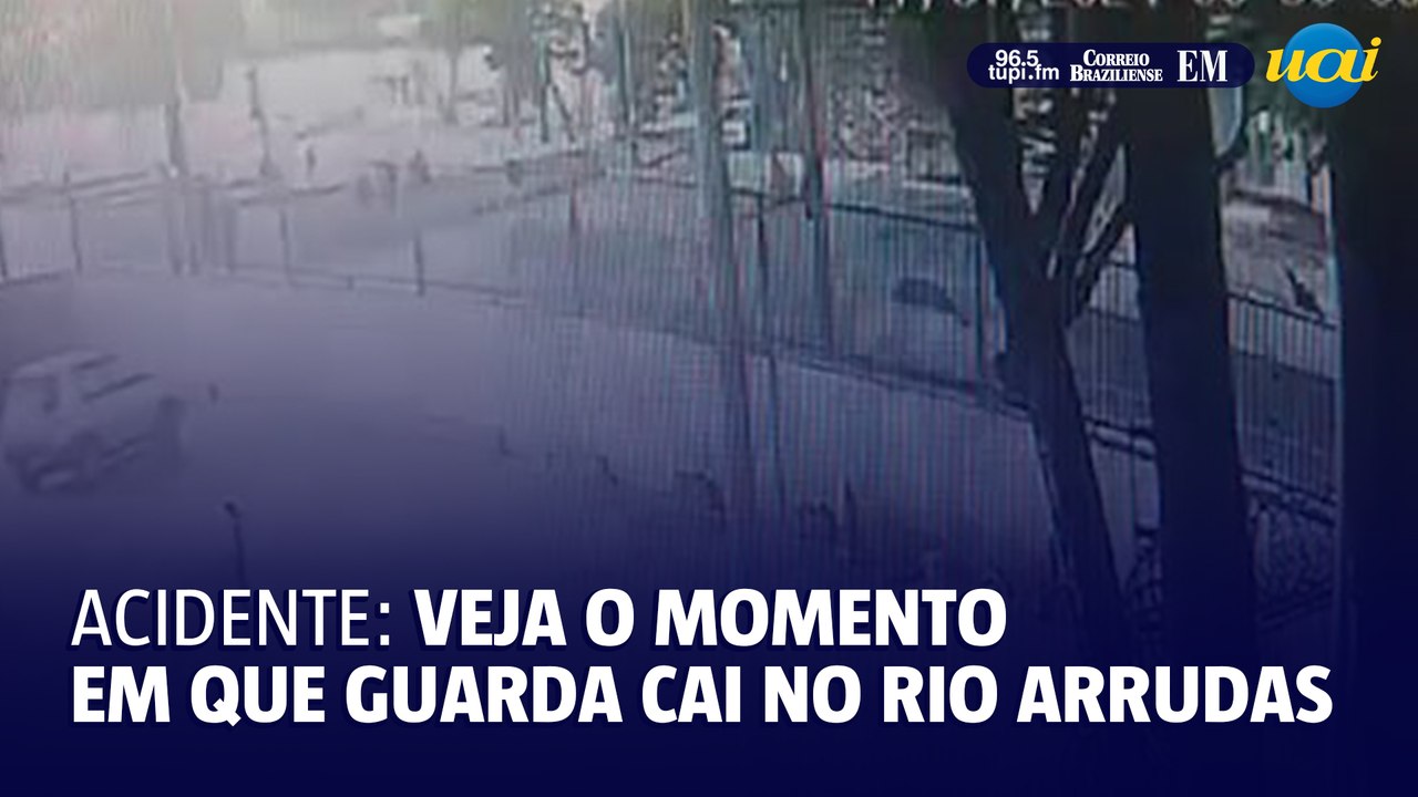 Veja o momento do acidente da guarda municipal que morreu ao cair no rio arrudas