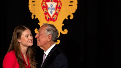 Leonor se atreve con un brindis en portugués en su viaje a Lisboa