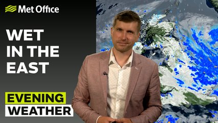 Met Office Evening Weather Forecast 12/07/24 – Generally cloudy, with rain for some