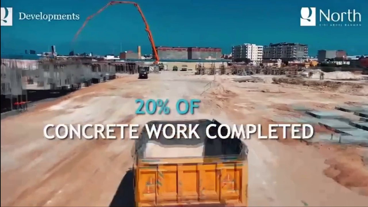 اعمال الانشاءات في مشروع كيو نورث الساحل الشمالي Q North Coast