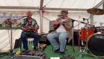 Musicians in the refreshment tent at Coldridge Fete, video by Alan Quick IMG_6334