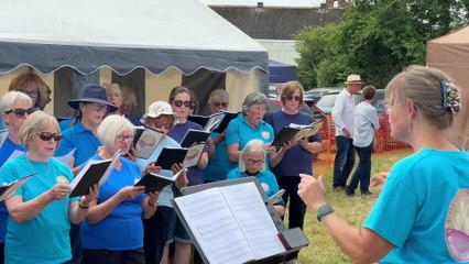 Copplestone Community Choir at Coldridge Fete, video by Alan Quick IMG_6356