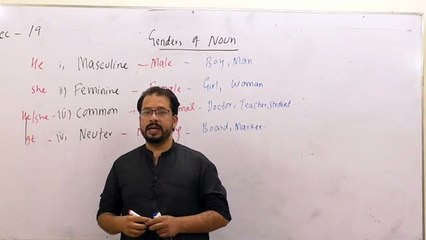 Lecture no 19 Gender and Noun by QCA ACADEMY NASEER ABBAS sir