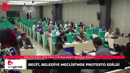 DEM Parti'den istifa eden Begit Urfa Büyükşehir Belediye Meclisi'nde protesto edildi