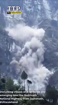 Disturbing visuals of a #landslide are emerging near the Badrinath National Highway from Joshimath, #Uttarakhand.