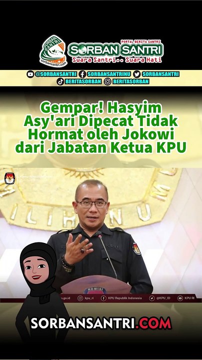 Gempar! Hasyim Asy'ari Dipecat Tidak Hormat oleh Jokowi dari Jabatan Ketua KPU