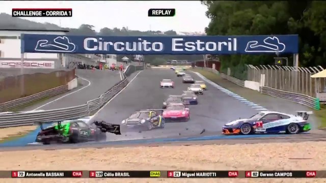 Porsche Sprint Challenge Brasil 2024 Estoril Race 1 Mohr Mariotti Big Crash