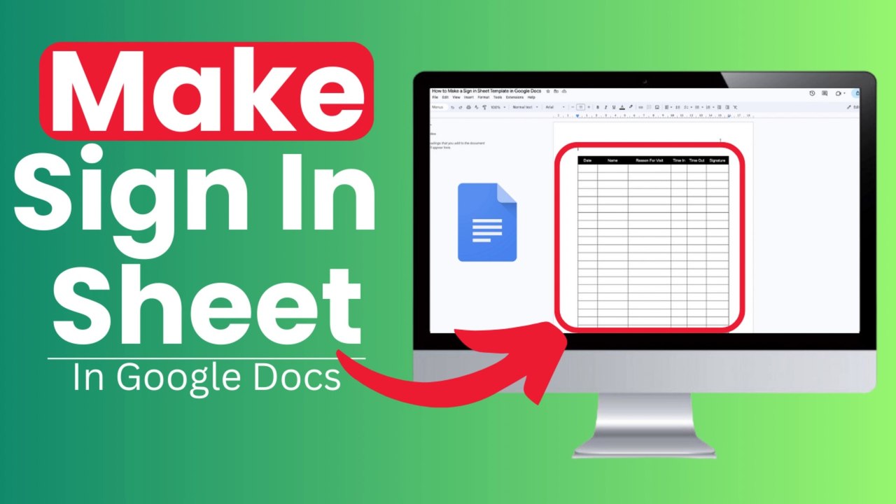 How To Make A Sign In Sheet Template In Google Doc
