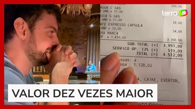 Jovens viralizam ao confundirem preço de garrafa de vinho em restaurante na Bahia