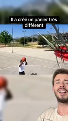 Il a crée un panier de basket très différent 
