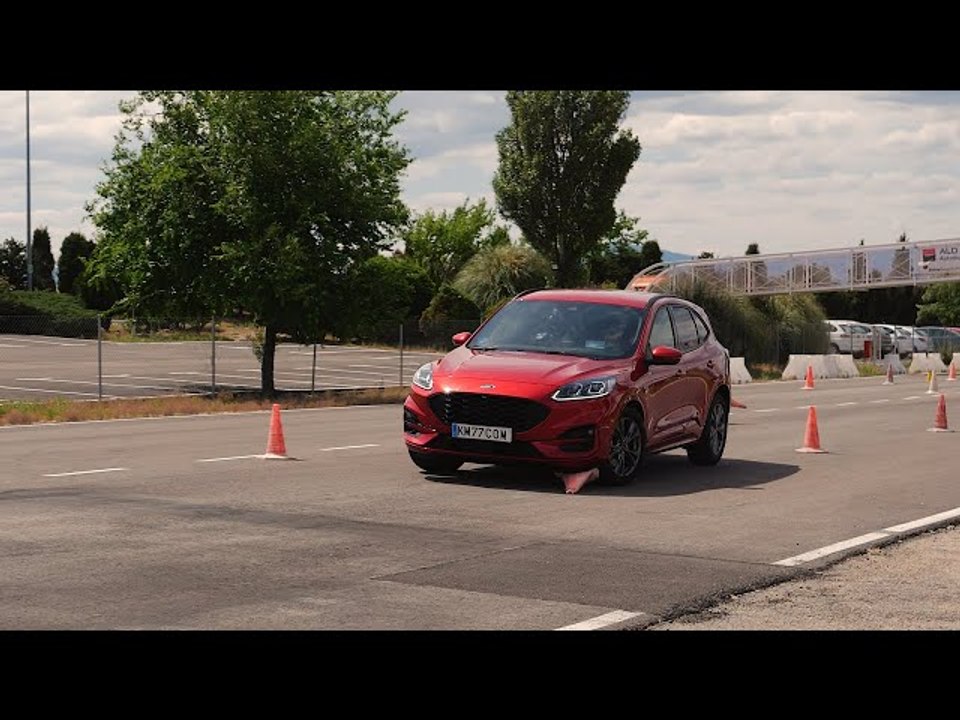 Ford Kuga PHEV 2019 - Maniobra de esquiva (moose test) y eslalon | km77.com