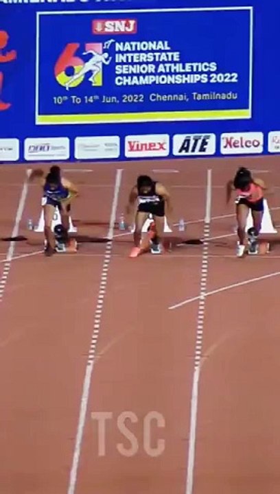 Dutee Chand wins 100m Heats at 61st Interstate Senior ,