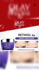 Download Video: Olay Regenerist Retinol 24 Niacinamide Night Moisturizer Cream Skincare Perawatan Wajah Antiaging 50g