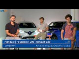 Honda e - Peugeot e-208 - Renault ZOE. Comparativa | km77.com