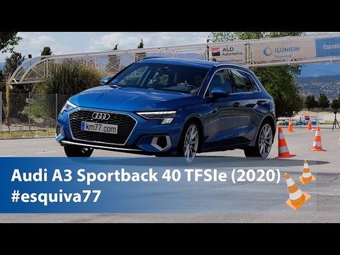 Audi A3 Sportback 40 TFSIe (204CV) 2020 - Maniobra de esquiva (Moose test) y eslalon | km77.com