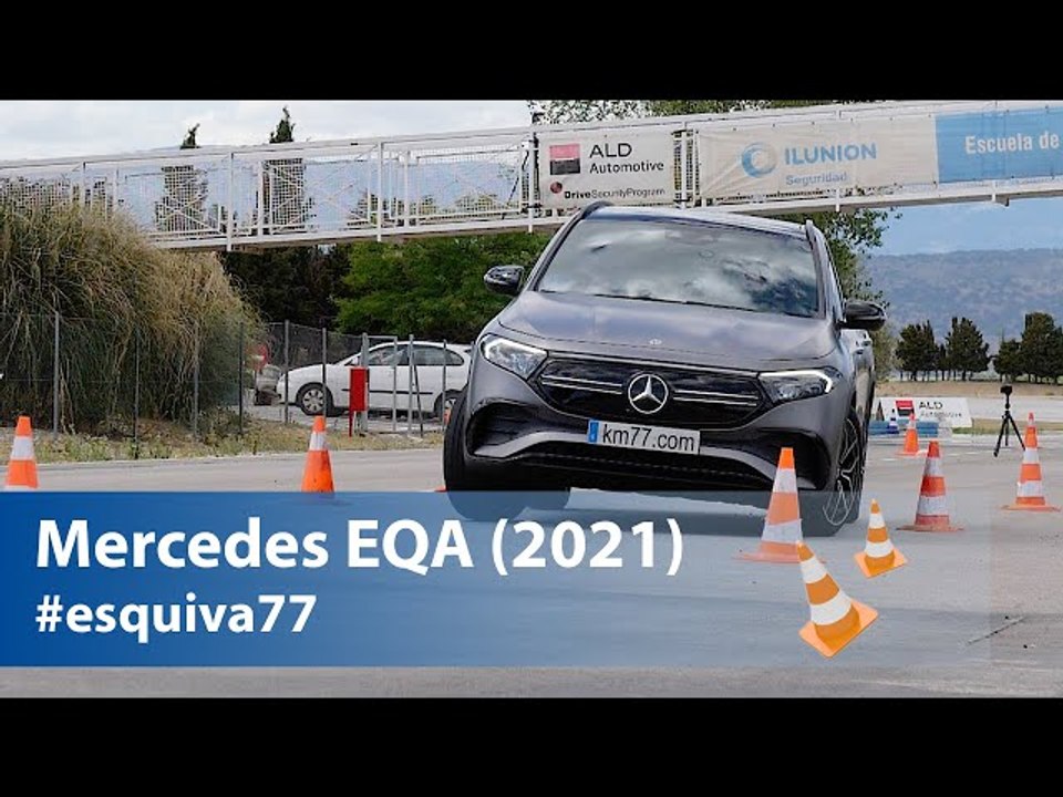 Mercedes-Benz EQA (2021) - Maniobra de esquiva (Moose test) y eslalon | km77.com