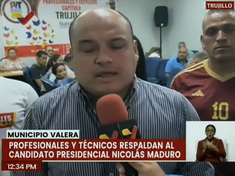 Trujillo I Movimiento de Profesionales y Técnicos de Valera manifiesta respaldo al candidato Maduro