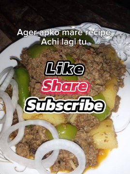 Shimla mirch Aallu Qeema Recipe