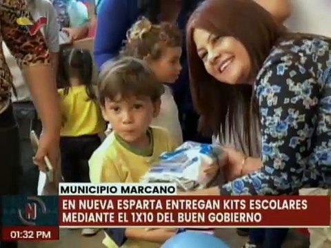 Nueva Esparta I En el mcpio. Marcano el 1x10 del Buen Gobierno entrega 760 kits escolares