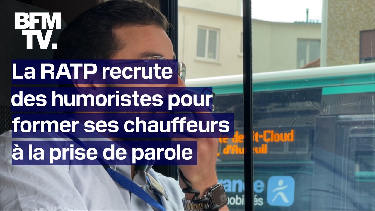 Des chauffeurs de bus RATP sont formés par des humoristes afin d’égayer le trajet des voyageurs