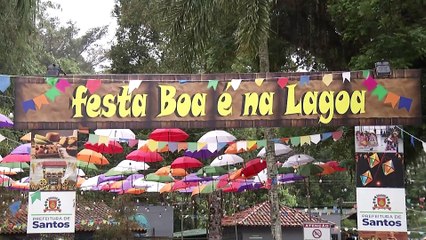 Confira como foi a quermesse na Lagoa da Saudade, em Santos