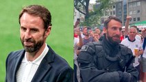 Euro 2024: Aficionados ingleses encuentran a un policía con gran parecido a Gareth Southgate y le dedican cánticos