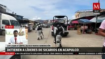 Detienen a presuntos líderes sicarios relacionados con el CJNG en Acapulco, Guerrero