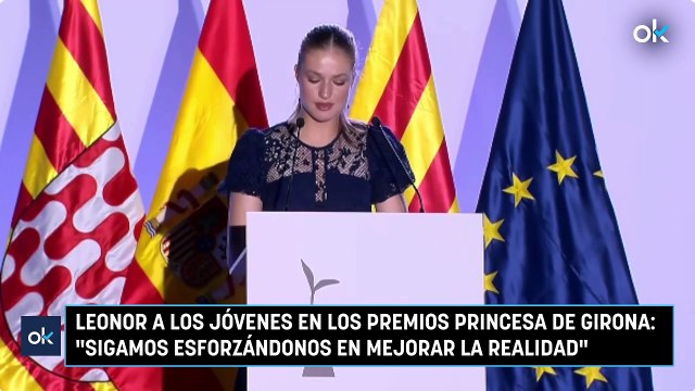 Leonor a los jóvenes en los Premios Princesa de Girona: «Sigamos esforzándonos en mejorar la realidad»