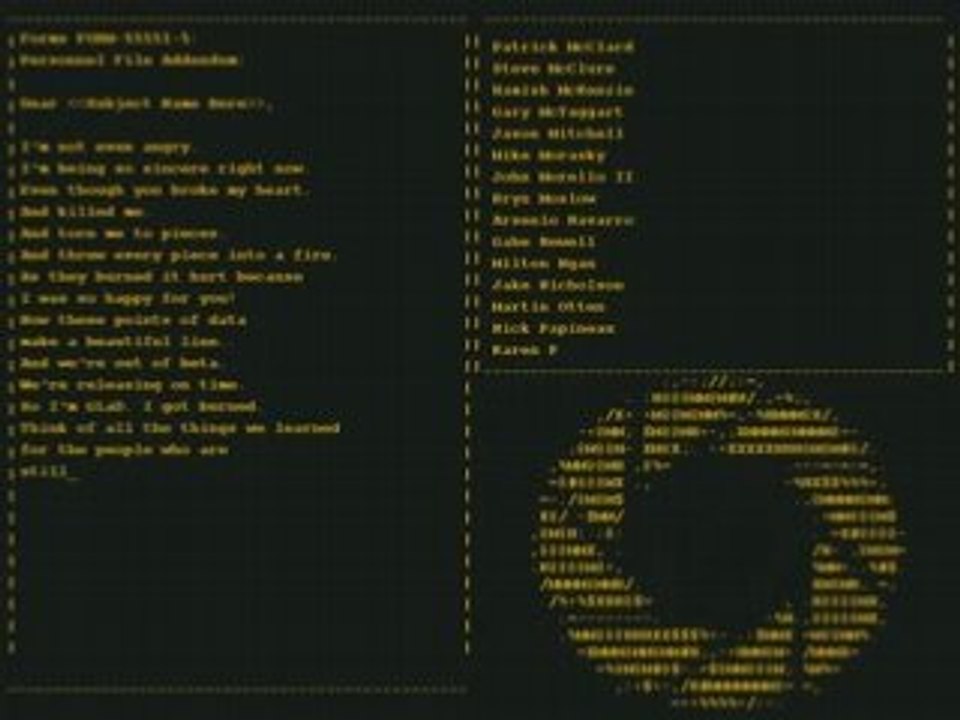 Portal Credits - Still Alive