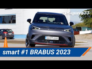 smart #1 BRABUS 2023 - Maniobra de esquiva (moose test) y eslalon | km77.com