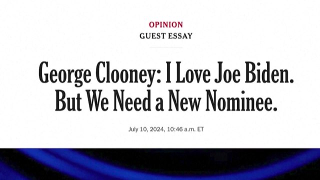 모금 도운 배우 조지 클루니도 바이든에 후보 사퇴 촉구 / YTN