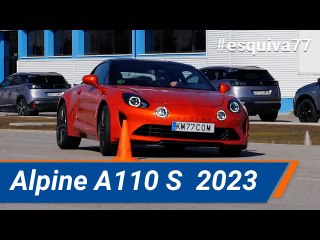 Alpine A110 S 2023 - Maniobra de esquiva  (moose test) y eslalon | km77.com