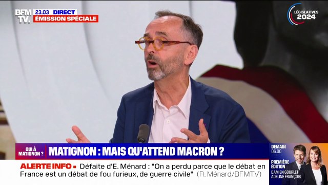 Robert Ménard évoque la possibilité de faire appel à d'autres qu'à des hommes politiques des partis pour gouverner la France