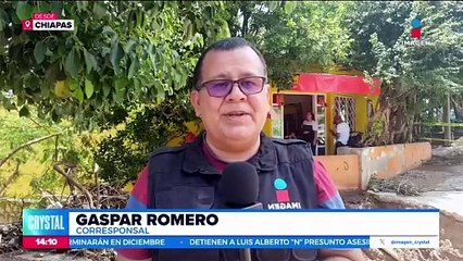 Se registra derrumbe de puente por lluvias torrenciales en Chiapas