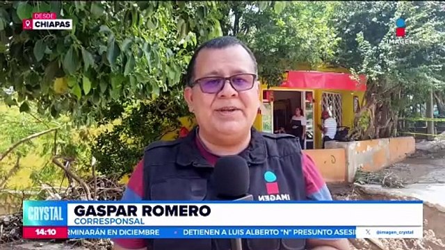 Se registra derrumbe de puente por lluvias torrenciales en Chiapas