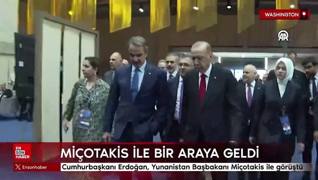 Cumhurbaşkanı Erdoğan, Yunanistan Başbakanı Miçotakis ile bir araya geldi
